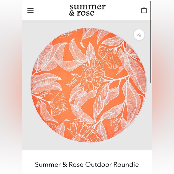 Summer and Rose Round Towel - Picture 1 of 3